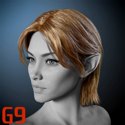 IIIDM Elven Ranger Hair for Genesis 9 by IIIDMurasaki