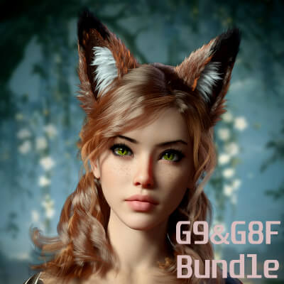 IIIDM Kitsune Ears for G9 and G8 Female