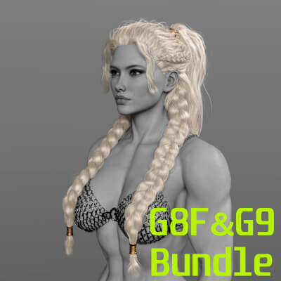 IIIDM Shieldmaiden Hair for G8F and G9