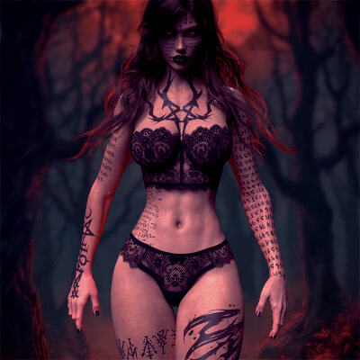 IIIDM Witch Tattoo LIE for G9 by IIIDMurasaki