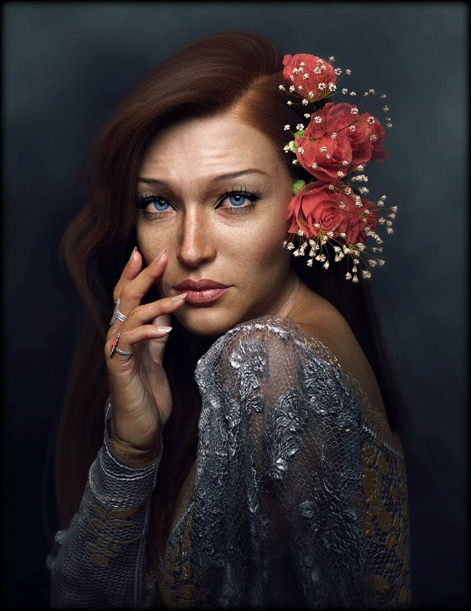 Roses 3D Render, Digital Art by Ikke46