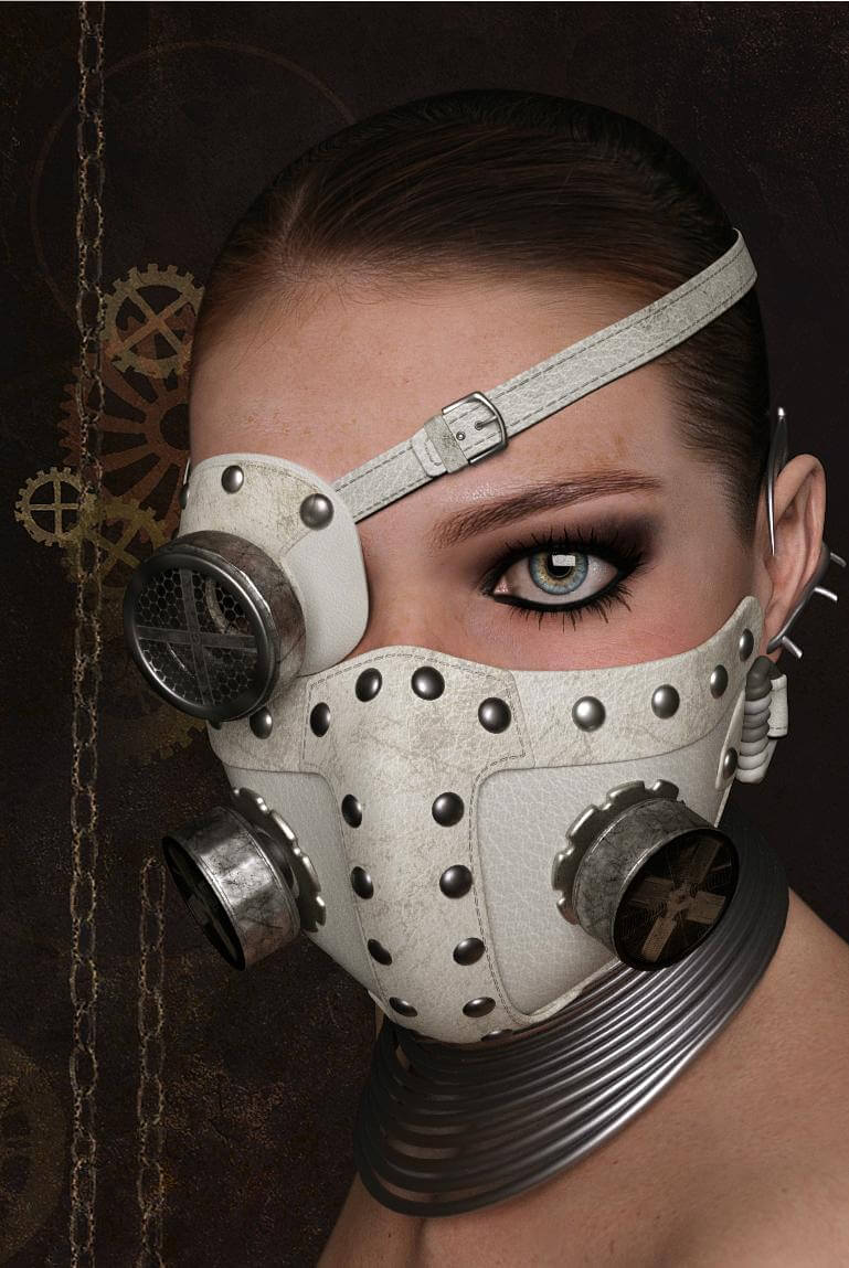 White Mask 3D Render, Digital Art by Ikke46