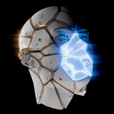 Computer Fragmented Heads Abstract Cybernetic Fragmented Head - 3D Model by ilham45