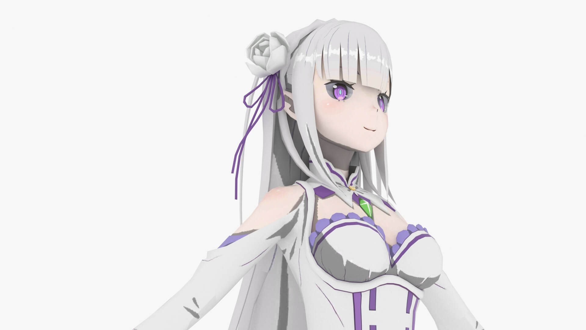 Emilia Re Zero Kara Hajimeru Isekai Seikatsu 3D Model by ilham45