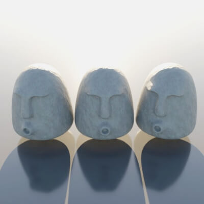 Three Rocks Oof Three Oof Stones - 3D Model by ilham45