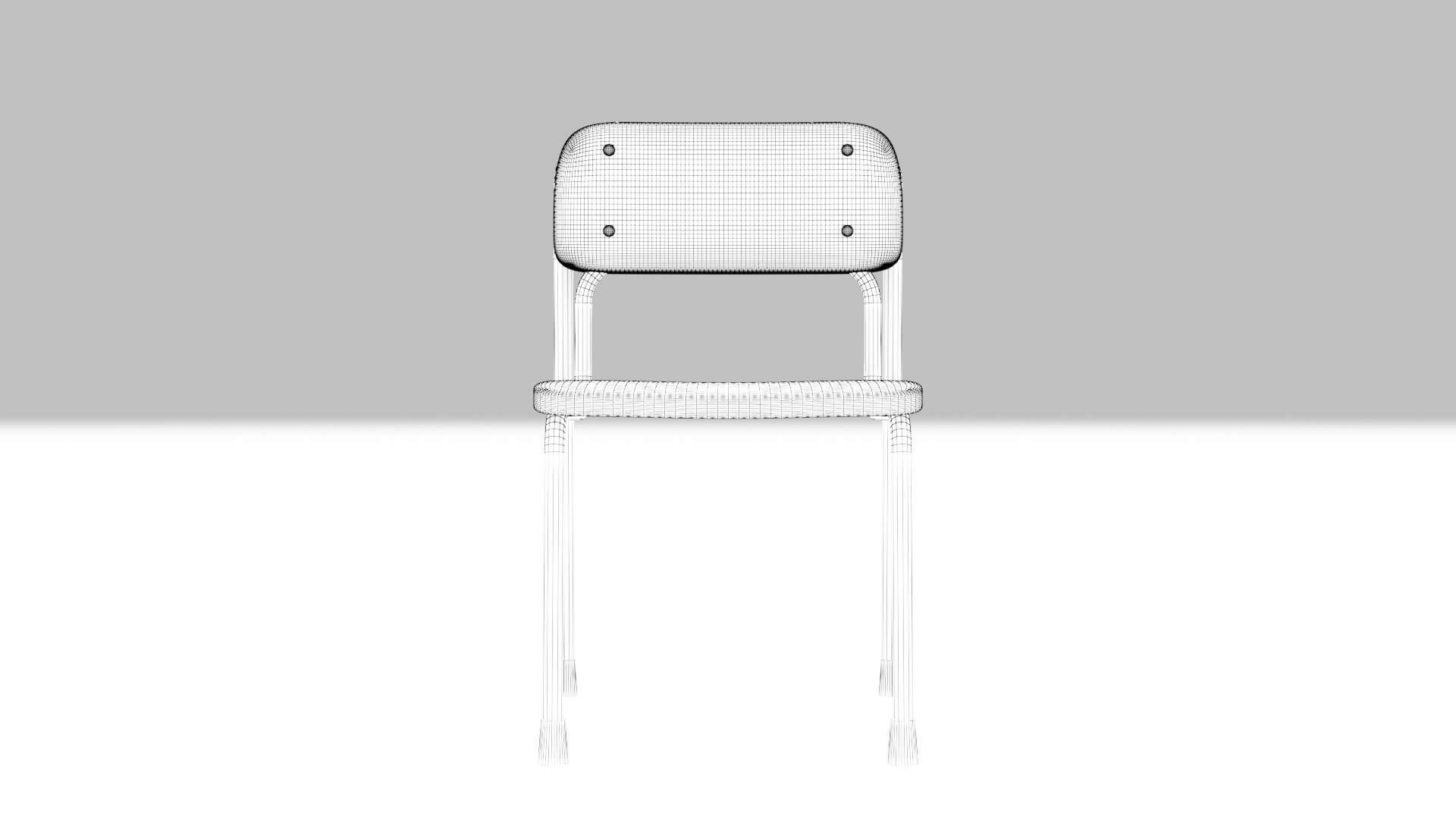 School Chair 3D Model by ilham45