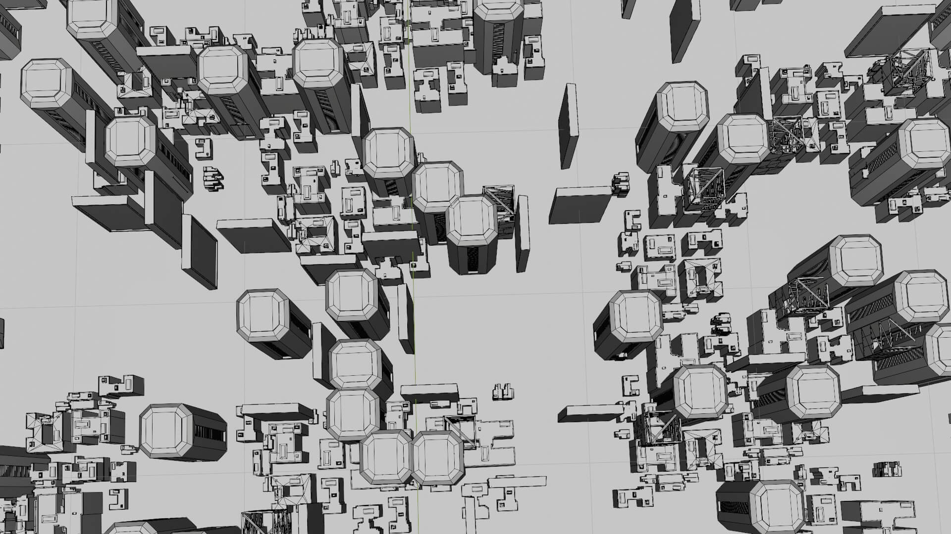 Sci-Fi City Buildings 03 3D Model by ilham45