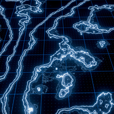 Gridless Map Science Lab Sci-Fi Holographic Topographic Grid Map 3D Model by ilham45