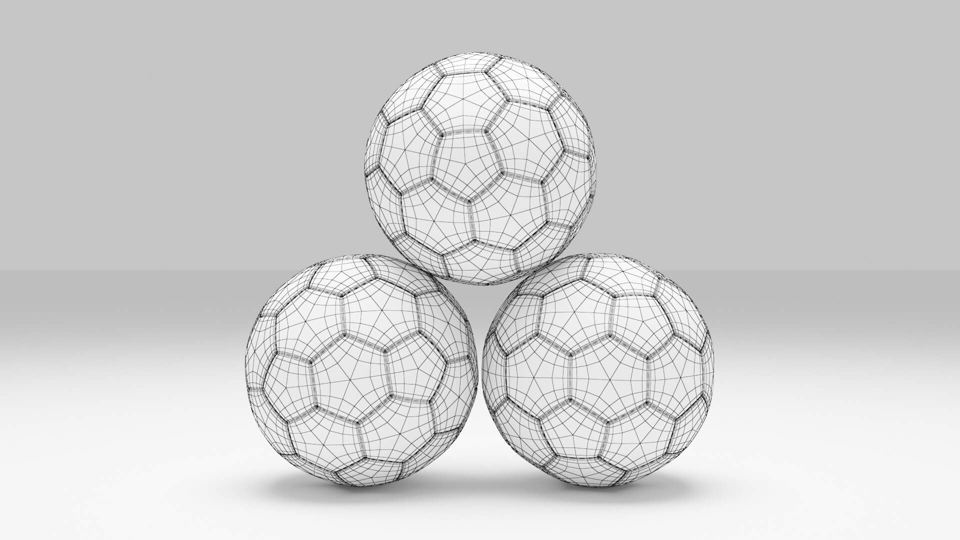 Pile of Soccer Balls 3D Model by ilham45