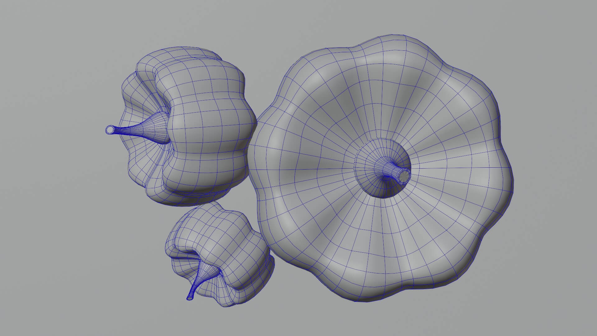Three Pumpkins Free 3d Model By Ilham45