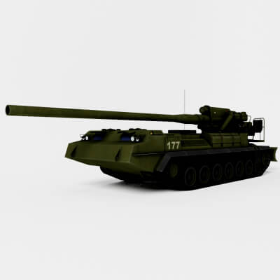 Military Soviet 203mm Self-Propelled Gun