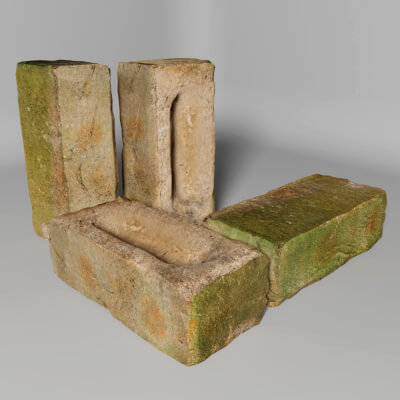 Old Rough Brick in Moss