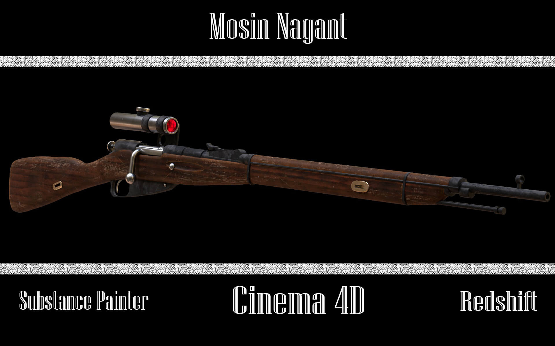 Sniper Rifle Mosin Nagant 3D Model by Immutable