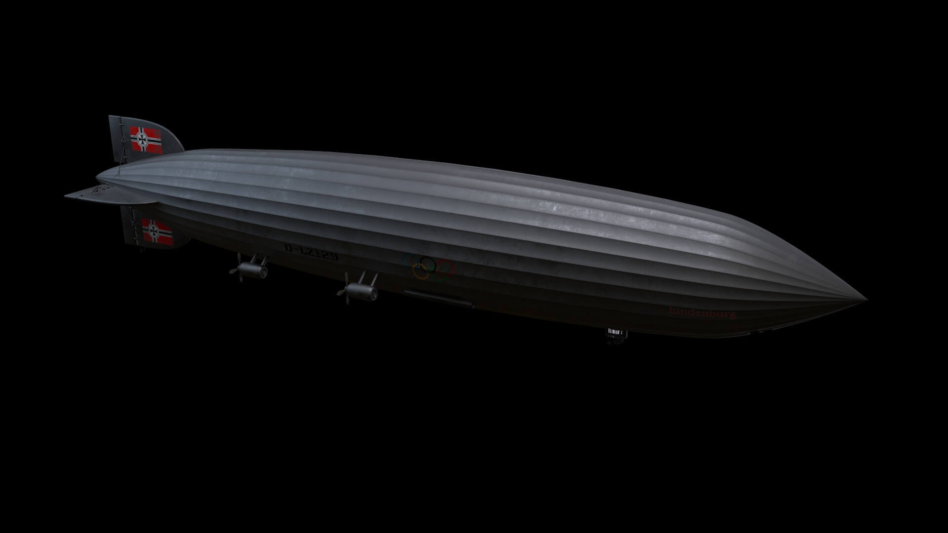 Zeppelin LZ 129 Hindenburg 3D Model by Immutable