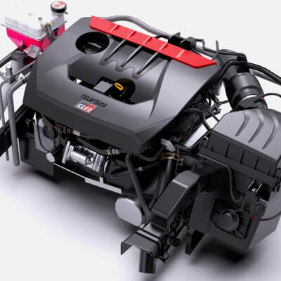 Toyota GR Yaris G16E-GTS Engine Low Poly