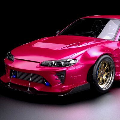 BN Sports Nissan Silvia S15 Lowpoly Model