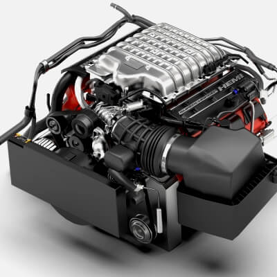 Dodge Hellcat Supercharged Hemi V8 Engine