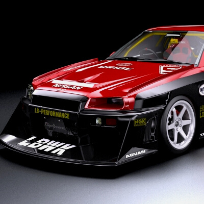 Liberty Walk Super Silhouette Nissan R34 Skyline