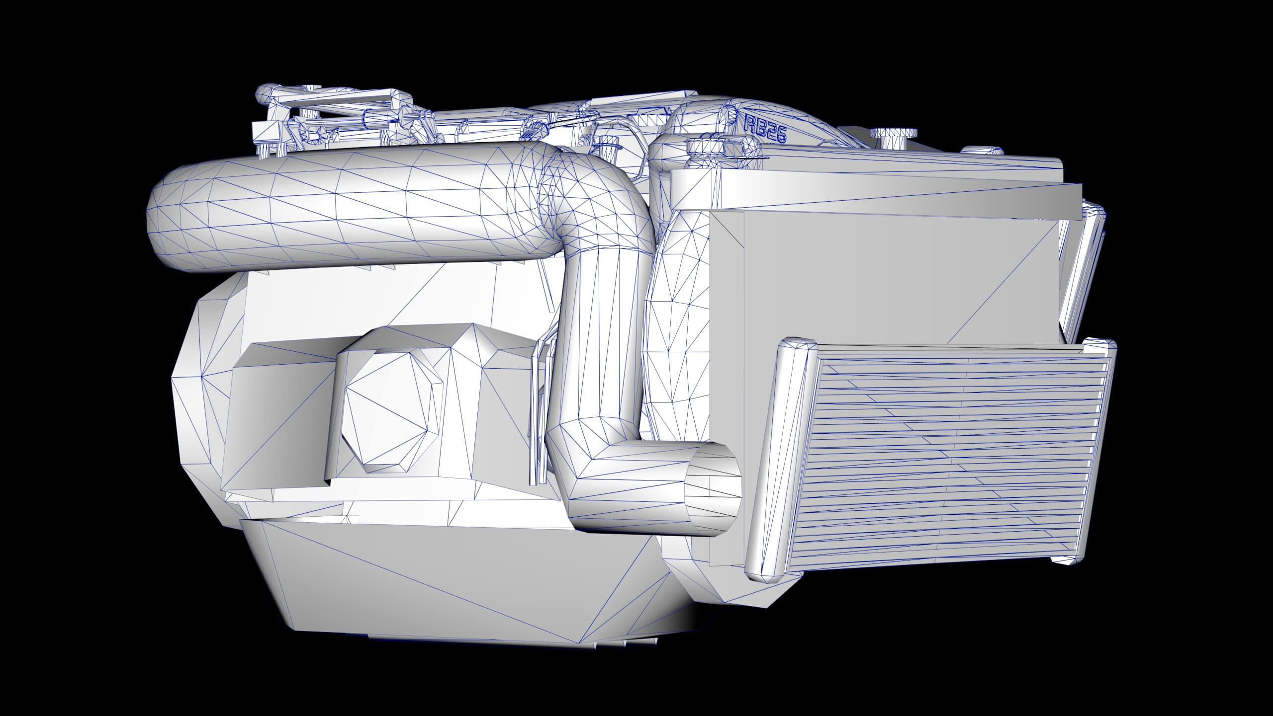 RB26DETT GT-R Engine 3D Model by impulse99