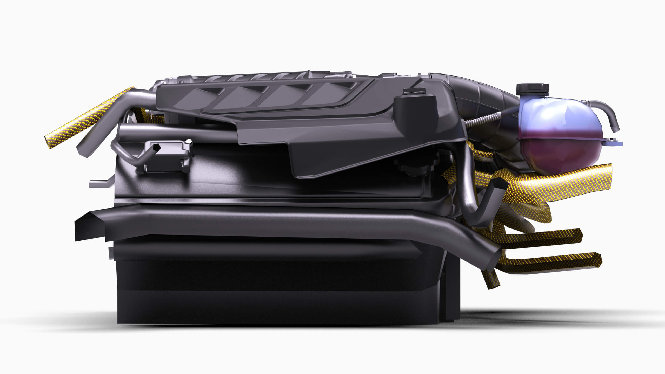 Roush V8 Ford Mustang Engine - 3D Model by impulse99