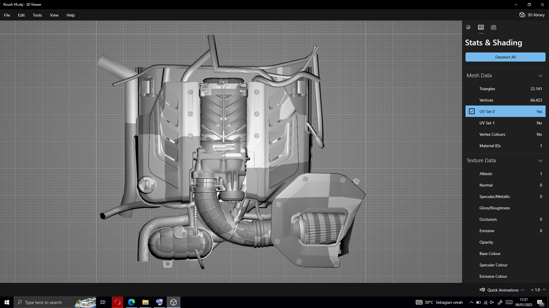 Roush V8 Ford Mustang Engine - 3D Model by impulse99