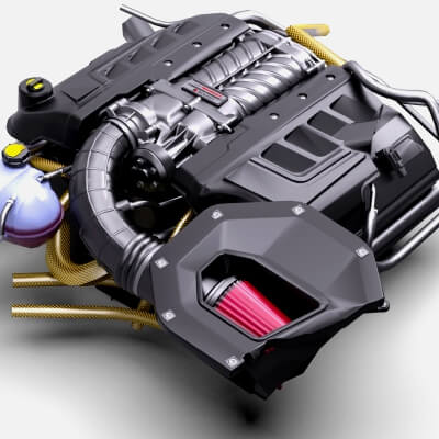 Roush V8 Ford Mustang Engine