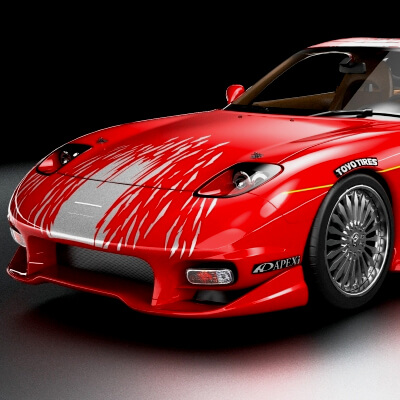 The Fast &amp the Furious 1993 Mazda RX7 FD