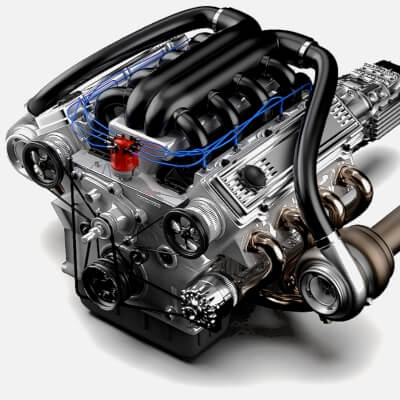 Twin Turbo V8 Engine