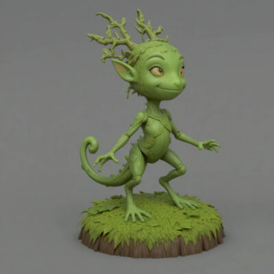 Articulated Forest Sprite 3d Model Print Ready Collectible
