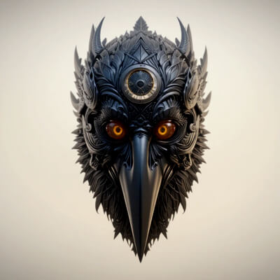 Eclipse Raven 3D Print Model Full-Face Raven