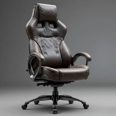 Gaming Chair 3D Model - Luxury Ergonomic Chair - Game Ready