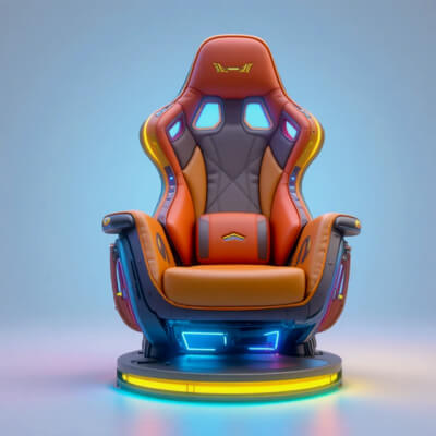 Gaming Chair 3D Model - Stylized Esports Chair - Game-Ready