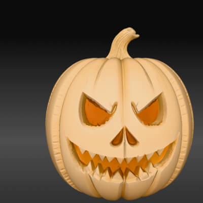 Jack o Lantern Sculpture 3D Model - Premium Halloween