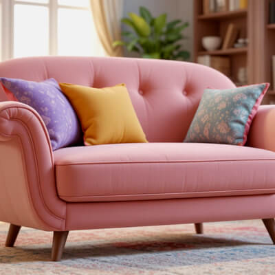 Luxury Modern Sofa Chair 3D Model - Stylized Cartoon Furnitu