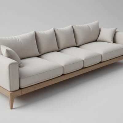 Modern Minimal Sofa Set 3D Model &ndash Game-Ready pbr Text