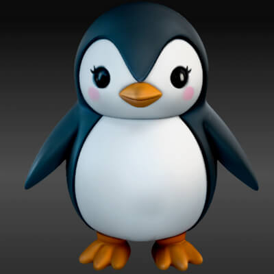Penguin Toy Cute Winter Articulated 3d Print Model