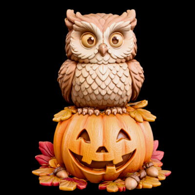 Pumpkin Owl Decor STL