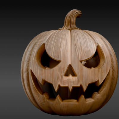 Pumpkin Sculpture 3D Model - Premium Halloween Decor - Print