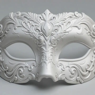 Venetian Masquerade Mask Elegant 3D Printable Party Mask