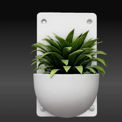Wall Mounted Planter Pocket 3D Model - Minimalist Home Decor
