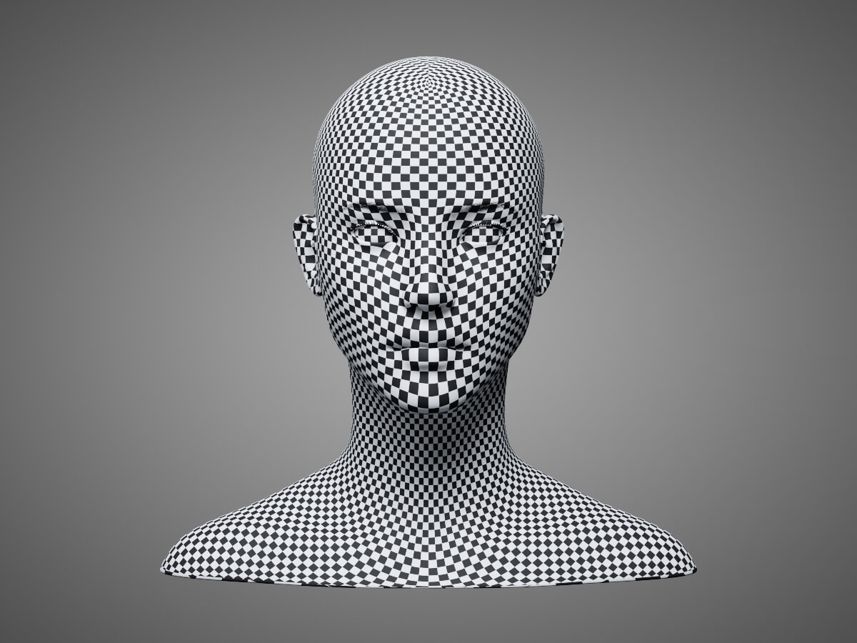 Female Head 1 - 3D Model by IndieArt