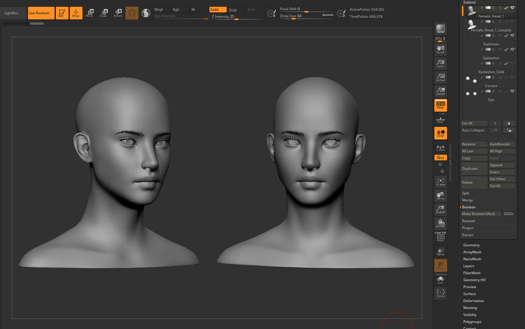 Female Head 1 - 3D Model by IndieArt