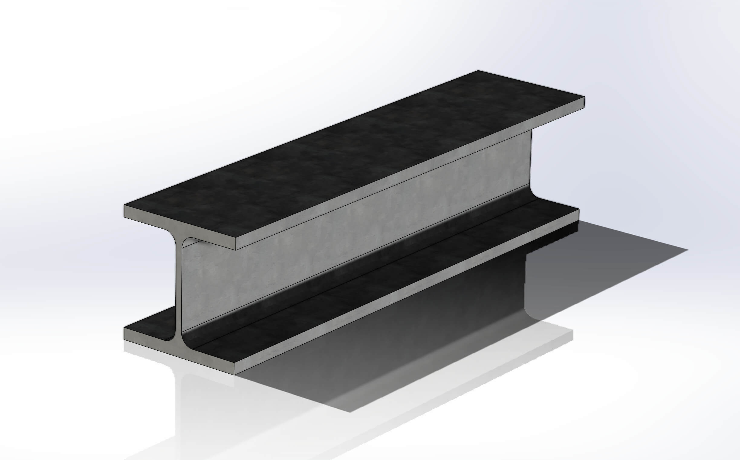 Steel Girder 0,5M, 1M, 2M, 6M 3D Model by IndustrialInspire