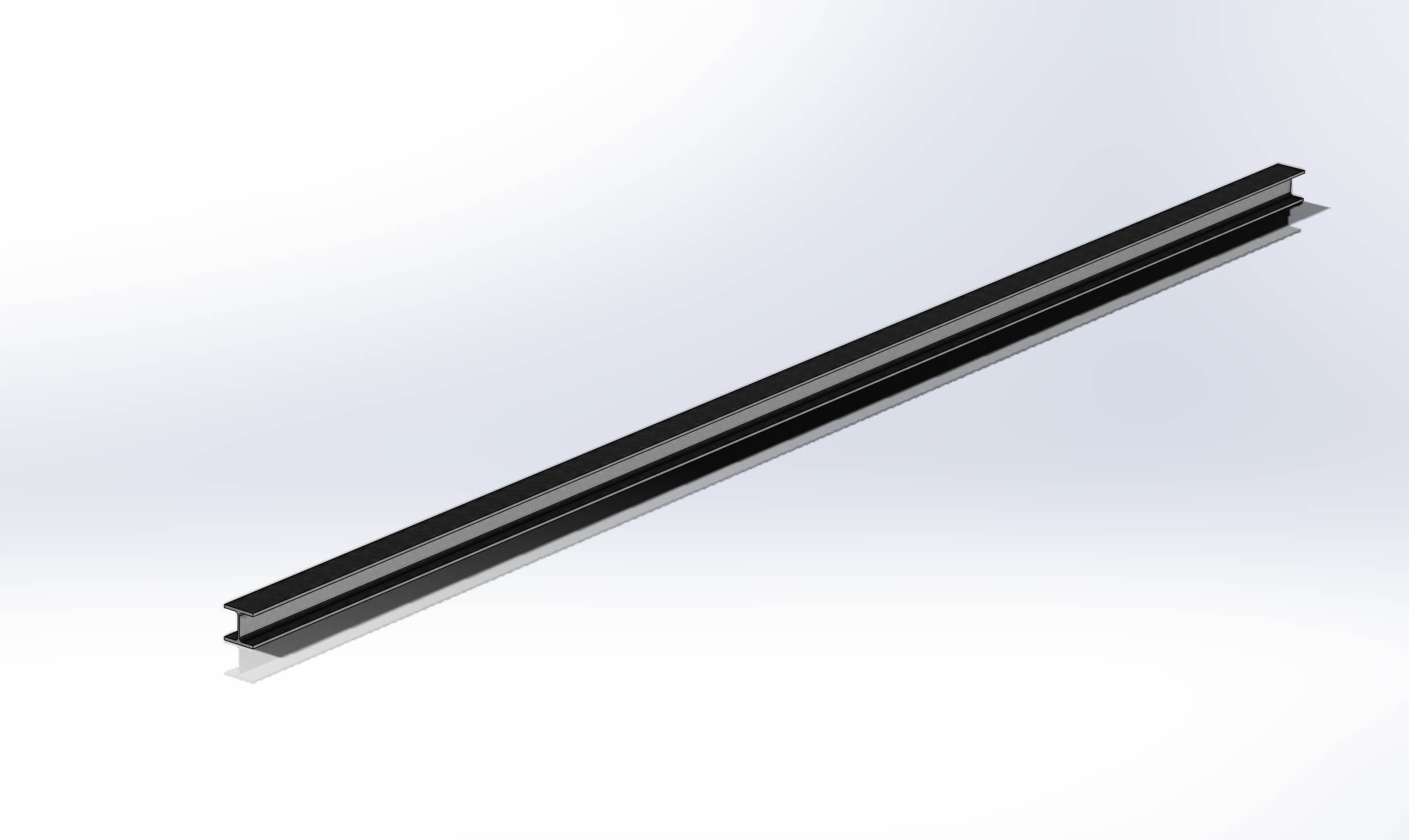 Steel Girder 0,5M, 1M, 2M, 6M 3D Model by IndustrialInspire