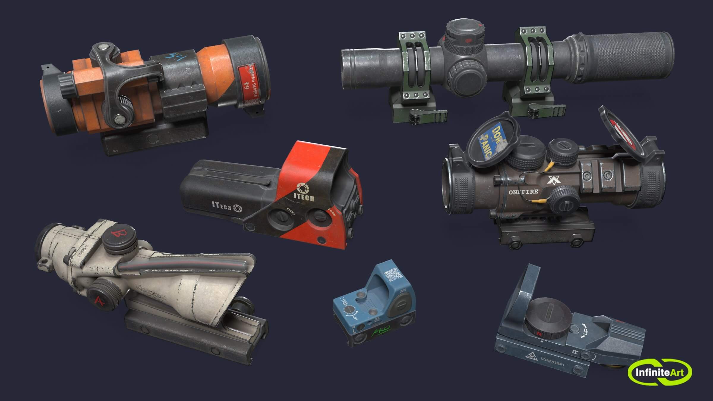 Gunsights 3D Model by INFINITE ART SOLUTIONS