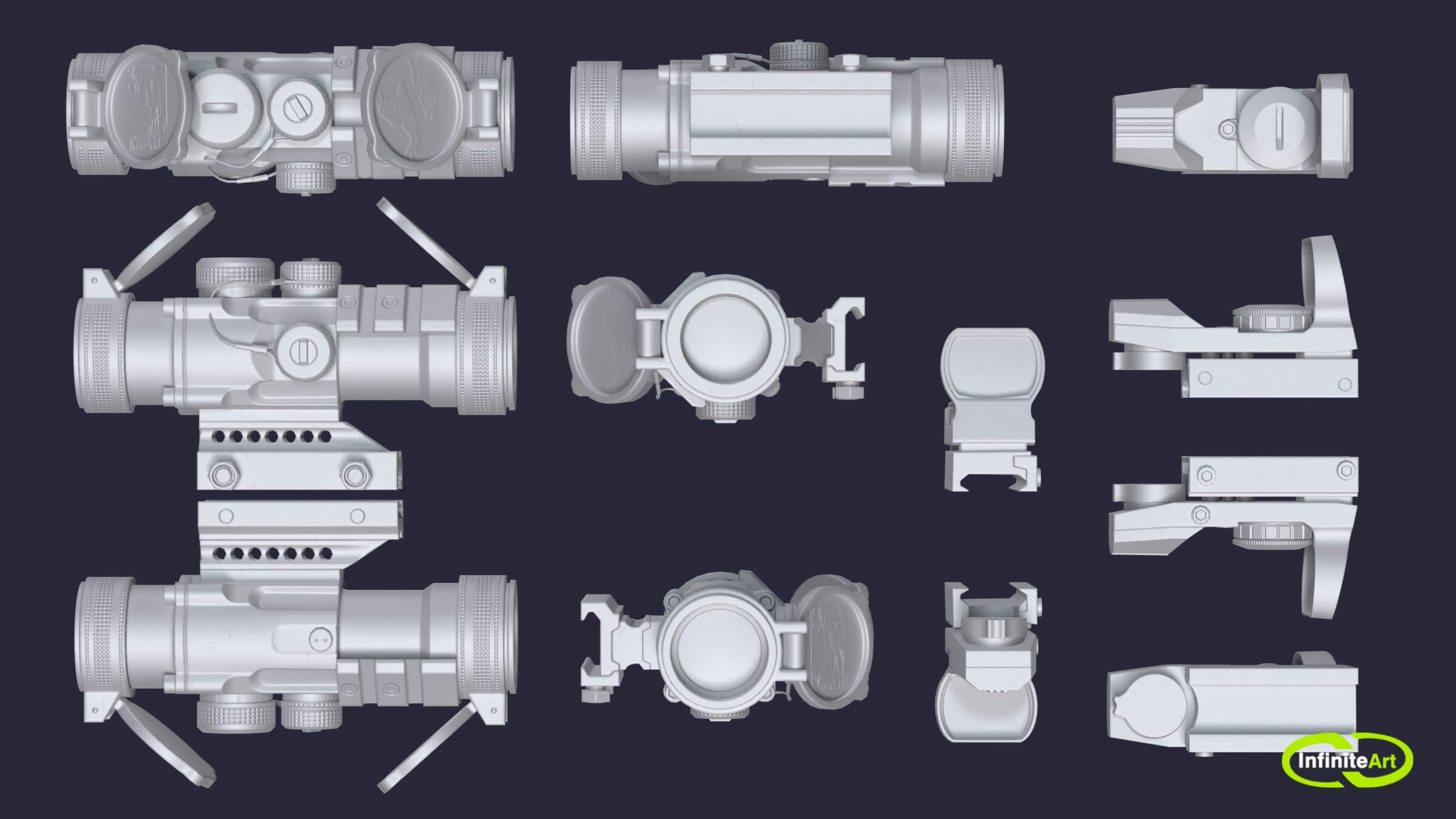 Gunsights 3D Model by INFINITE ART SOLUTIONS