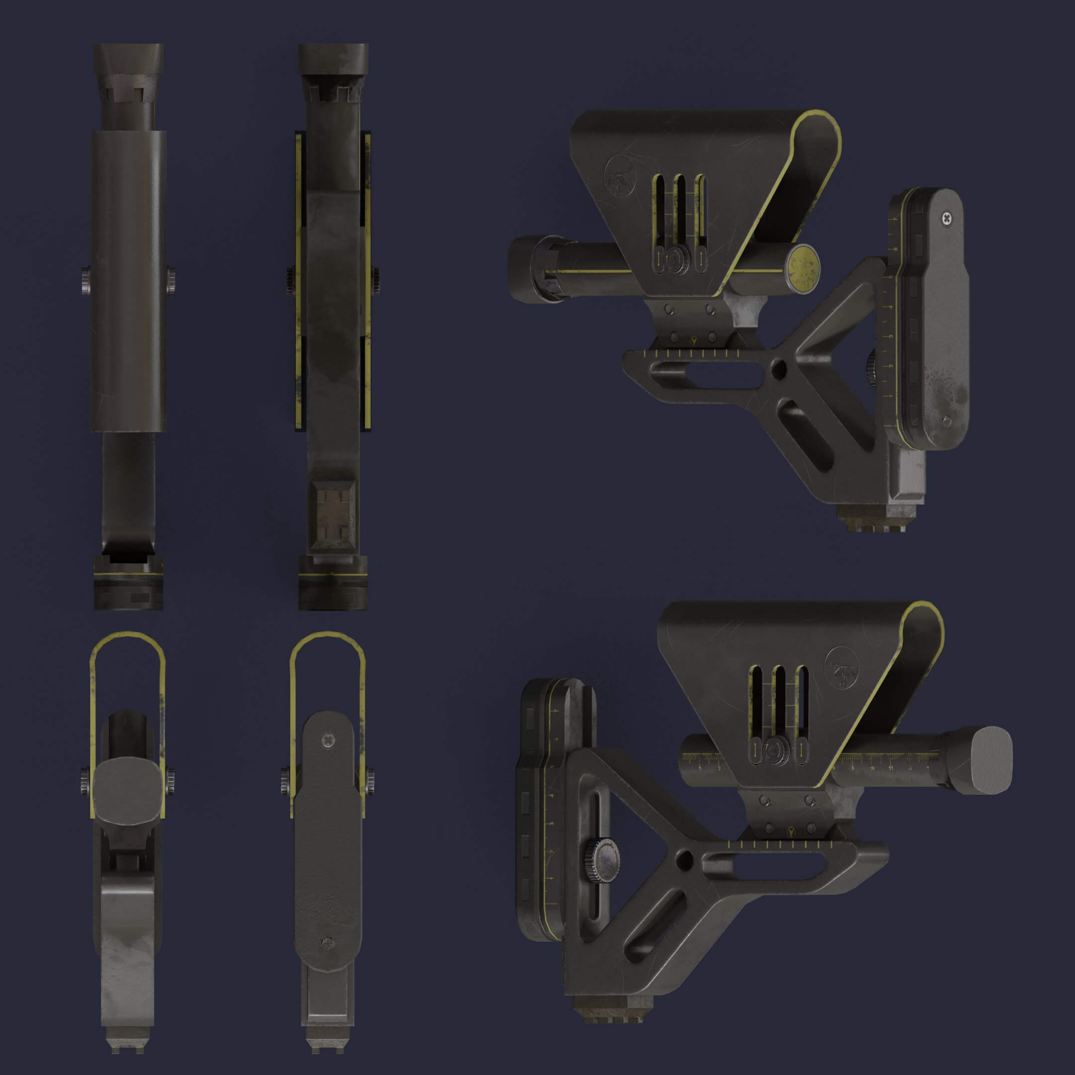 Rifle Butt - 3D Model by INFINITE ART SOLUTIONS