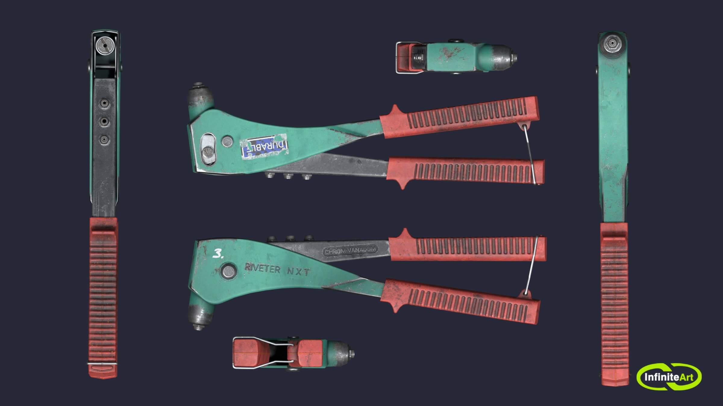 Riveter 3D Model by INFINITE ART SOLUTIONS