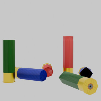Low-Poly 12 Gauge Shotgun Shells