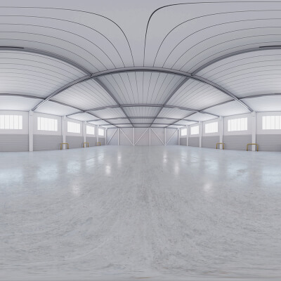 HDRI Low Poly Warehouse 04